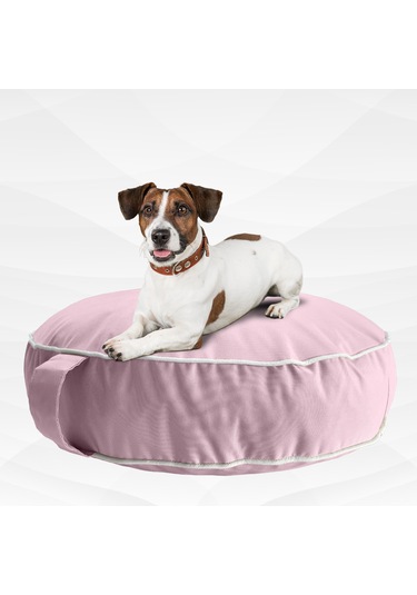 Xpermate Fermuarlı Kedi Köpek Minderi Kedi Köpek Yatağı Pembe