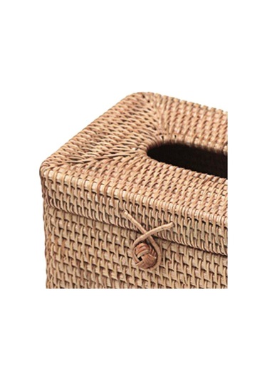 Pazly Yüz Tutucu Suntek Rattan Mendil Kutusu Kapağı Halat Tokalı Ev Aksesuarı Diğer