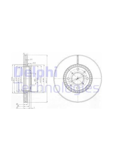 DELPHI BG4049C FREN DİSKİ ÖN (CIFTLI PAKET) OPEL AGILA / SUZUKI S