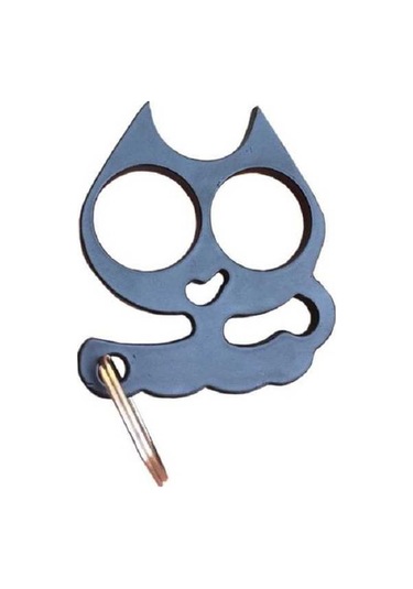 Tongxida 5 Adet Kitty Dış Mekan Metal Anahtarlık Pencere Kırma Aleti Boyut:0,45 5,3 6,1 Cm Siyah