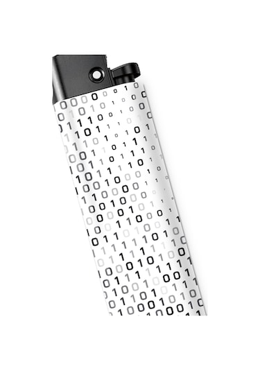 Number Serisi Tasarım Çakmak Binary Kod Beyaz Tasarım
