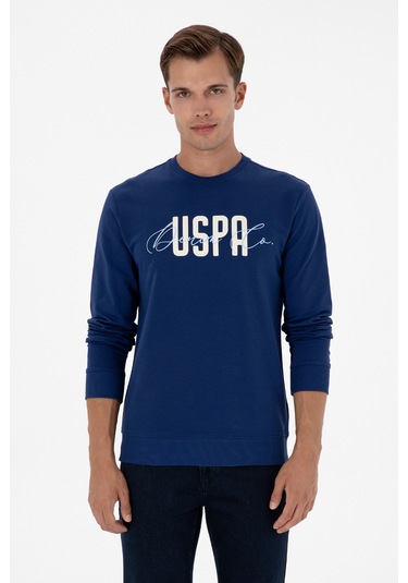 U.S. Polo Assn. Erkek Regular Fit Bisiklet Yaka İndigo İnce Sweatshirt 50315570-VR028 U.S. Polo Assn. Erkek Regular Fit Bisiklet Yaka İndigo İnce Sweatshirt 50315570-VR028