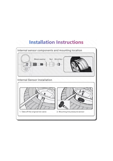 Sones Araba Yüksek Hassasiyetli Solar Şarj Lastik Basıncı İzleme Sistemi Tpms, Dahili Ses Sensörü