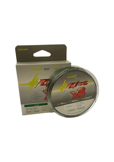 Powerex Pulse 8 Örgü 150m. Dark Green 0.10mm/6.4 Kg İp Misina