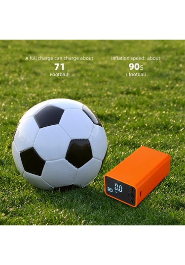 Teltree Spor Topları İçin Elektrikli Hava Pompa, 0-18psi Basınç, 2000mah Pil, Turuncu Siyah Seçenekli