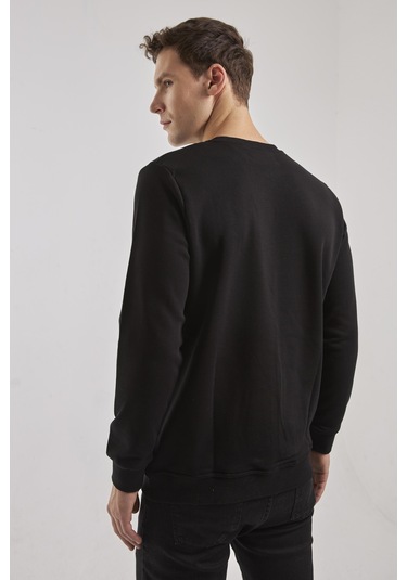 Boston Siyah O-yaka Sweatshırt Siyah