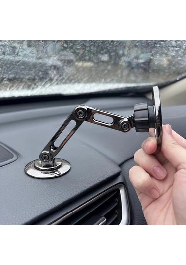 Boatshop1 Sıcak Satış Araba Cep Telefonu Tutucu Güçlü Manyetik 360 Dönen Siyah Taban Yapıştırıcı Halka Demir Levha