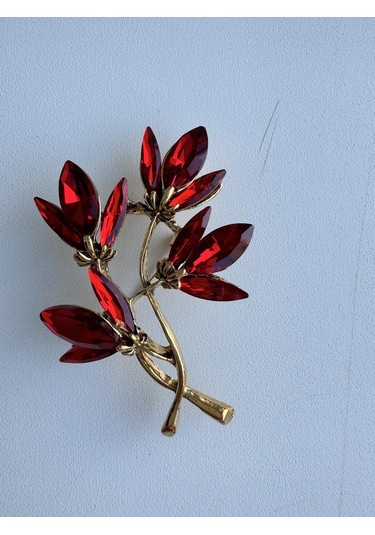 Broş Dal Şık Orijinal 364862555 Mat Kırmızı