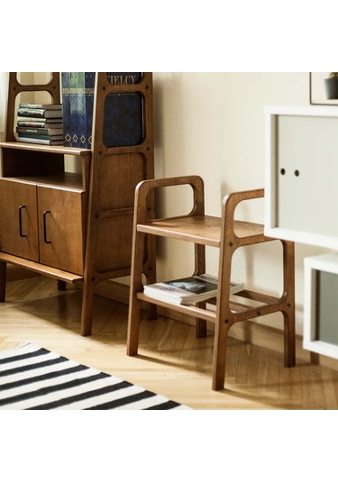 Woodesk Arce, Ahşap Kitaplık, Komodin, Raf, 50x65, Tik Renk