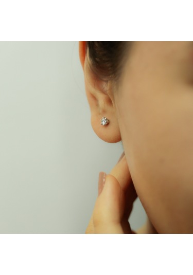 Lova 0.28 Karat Pırlanta Tektaş Küpe - 3030013