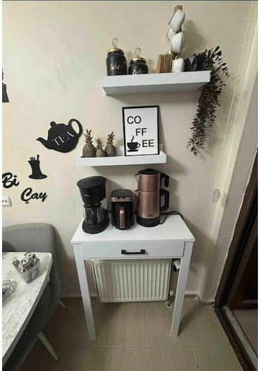 Kahve Köşesi Takımı Beyaz 70 X 30 X 92 Beyaz