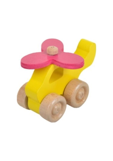 Woodnjoy Wood & Joy Doğal Ahşap Helikopter Hareketli Eğitici Oyuncak