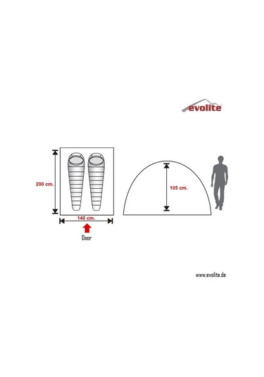 Evolite Trip Mono Dome 2 Kişilik Çadır Renkli