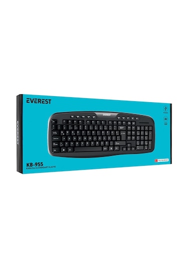 Everest Kb-955 Siyah Usb Multimedia Kablolu Q Standart Klavye