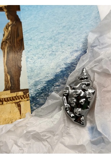 Best Price 34 Baklavalı Elbise Ve Mayo İçin Orijinal Yazlık Deniz Kabuğu Broş 370345894 Gri