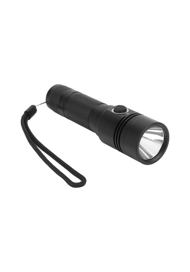 Güçlü Led T6 El Feneri Usb Şarj Edilebilir Açık Kamp Su Geçirmez Meşale Siyah