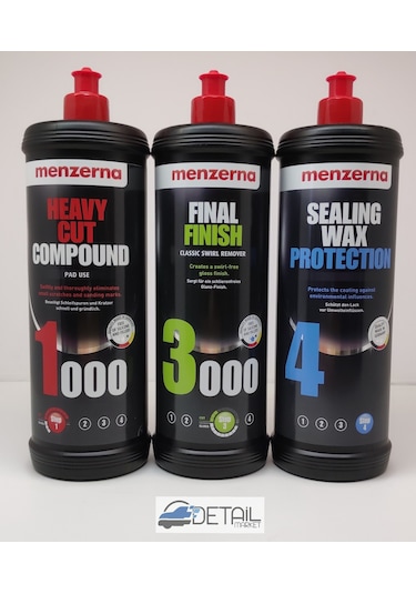 Menzerna 1000 3000 Sealingwax Kalın Pasta Hare Boya Kor. Set 1 Lt