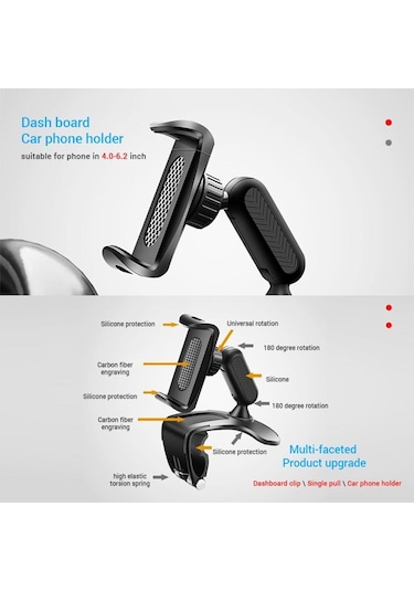 Seametal Araç Telefonu Tutucu Dağı Cep Telefonu Braketi Desteği Araba Ayna Akıllı Telefon Montaj Standı İphone Samsung Xiaomi Huawei