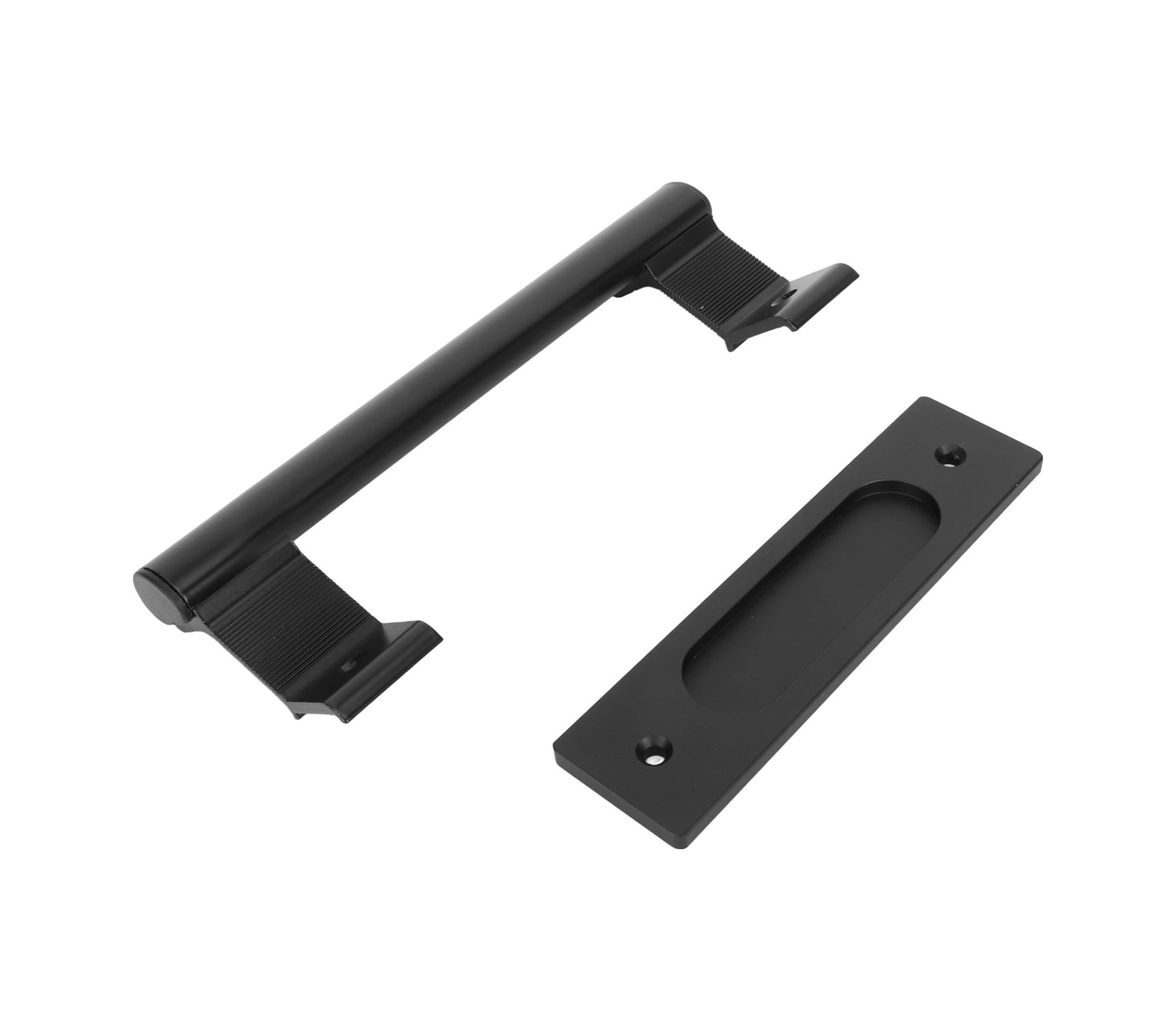 Geeroyoo Alüminyum Zırhlı Kayar Ahşap Kapı Kolu - İki Yönlü Tasarım, Delme Yok, Siyah, Kolay Kurulum, Balkon/depo/giyinme Dolabı Uygulamalı Diğer