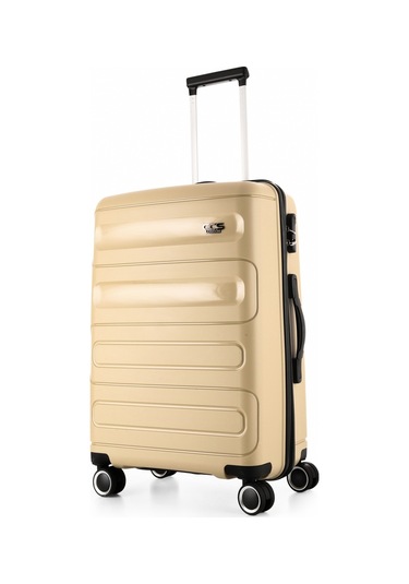 Bej Ççs 5225 Polipropilen Büyük Boy Valiz Bej