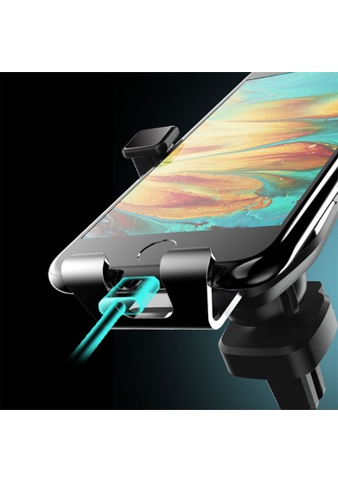 Evrensel Araba Hava Çıkışı Dağı Yerçekimi Telefon Tutucu Standı Dönebilen Metal Braket