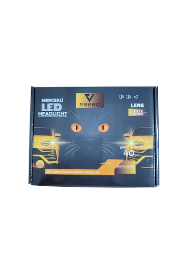 Vr Pro H4 Slim Mercekli Led Xenon 16000 Lümen 40w