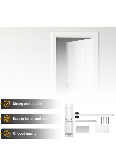 Otomatik Kapı Kapatıcı Ayarlanabilir Ağır Hizmet Tipi Yaylı Kapı Beyaz