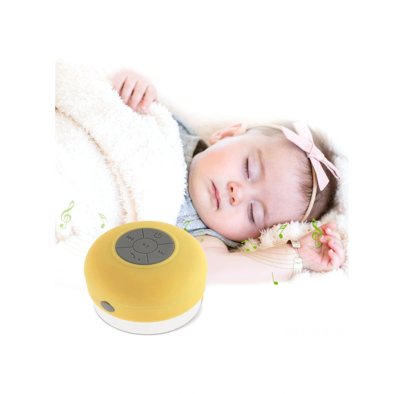 Xindoker Yeşil Sucuklu Tabanlı Portatif Su Geçirmez Bluetooth Hoparlör - Bebek Ve Çocuklar İçin Uyku Müzik Çalar