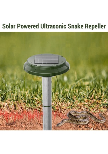 Vkemall Güneş Enerjili Ultrasonik 360 Su Geçirmez Yılan Ve Toprak Hayvanları Kovucu, Bahçe/çiftlik İçin 700 M² Etki Alanı Yeşil