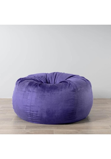 Good Night 12 Renk Gök Kuşağı Puf Armut Koltuk 100x100x50cm Mor