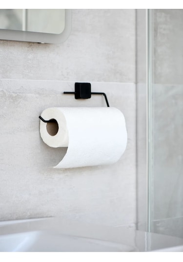 Ömür Boyu Paslanmaz Yapışkanlı Rulo Kağıtlık, Kağıt  Havluluk Mat Siyah