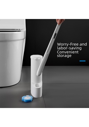 Teltree Ev İçin Tek Kullandım Atılan Tuvalet Fırçası Seti: Çözünür Değişim Ucu, Uzun Sap, Tüm Köşelerde Temizlik 8 Adet Değişim Ucu Diğer