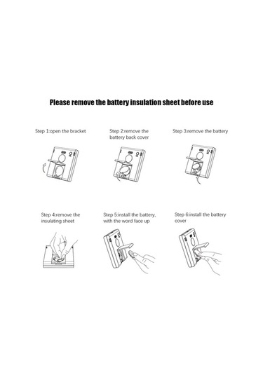 Fortunelane Ofis Depo İçin 433mhz Kablosuz İç Sıcaklık Nem Sensörü, -30 C - 100 C, Cr2032 Pil