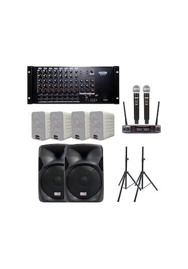 Okul Ses Sistemi İdeal İç-dış Anfi Hoparlör Sistemi Full Paket-1