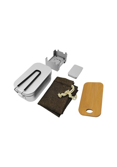 Kamp Alkol Soba Öğle Yemeği Kutusu Seti Kamp Yürüyüş Pişirme Tarzı A Için Katlanır Soba Çok Renkli