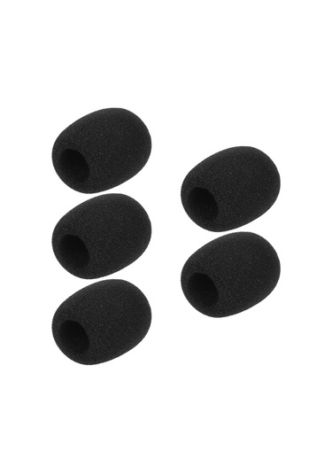 Youmex 5 Adet Siyah Mikrofon Köpük Koruması B Tipi - 40mm Yükseklik, 30mm Dış Çap, 15mm İç Çap - Ses Kalitesini Artırır, Ortam Gürültüsünü Azaltır