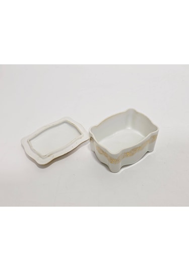 Limoges Çiçek Figürlü Mini Porselen Sandık