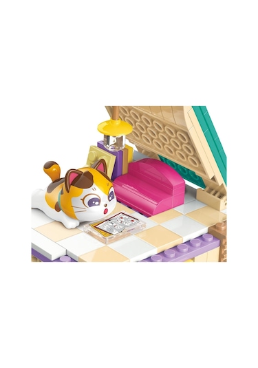 Kp28018 Keeppley Lovely Street - Calico Cat Comic House 324 Parça Yapım Seti