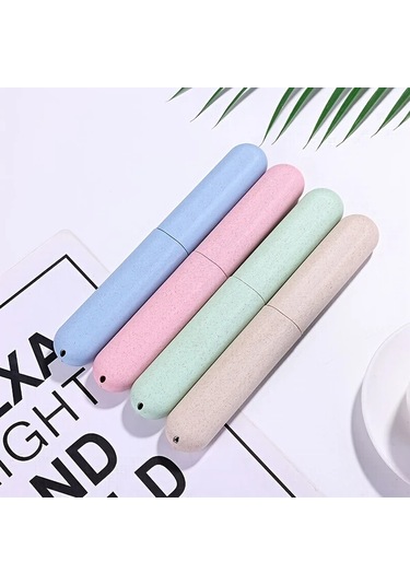 Hightower Seyahat Diş Fırçası Kılıfı - Dayanıklı Plastik, Kompakt Mavi, Taşınabilir Diş Fırçası Saklama Mavi