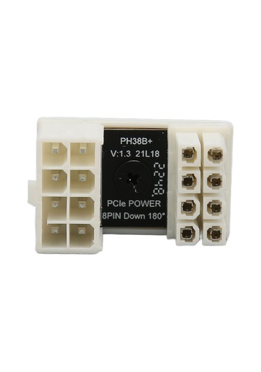 Tenfowee Gpu Pcıe Bağlayıcı 180 Derece, Beyaz 8pın Döndürücü, Abs Kasa, Çift Taraflı Snap, Kablo Düzeni Güzelleştirici, Sabit Besleme Ph38bw