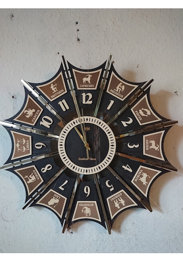 Duvar Saati 50Cm Zodıac Tıme Çok Renkli