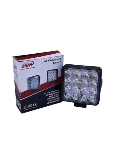 Aempart Çalışma Lambası 16 Led Kare 48w Aem18 1030