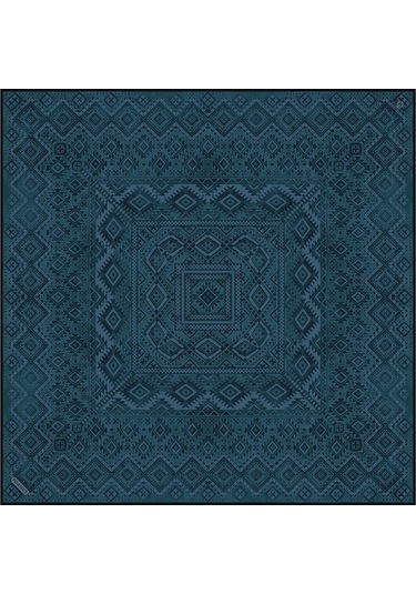 Poanes Etnik Desenli Twill İpek Eşarp Açık Pembe - Pembe