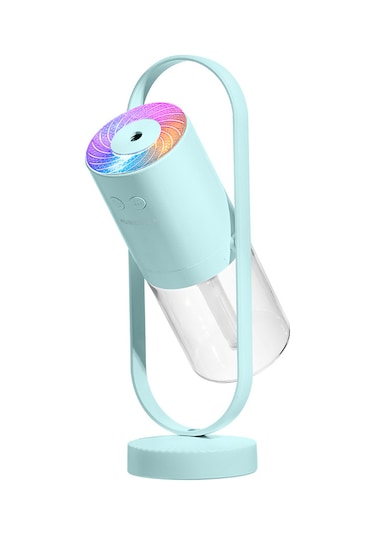 Ruicoo 200ml Kapasiteli Nane Zembil Nanopartikül Buhar, Sessiz Isıtma, 360 Derece Döner, Renkli Gece Işığı Açık Mavi Standart