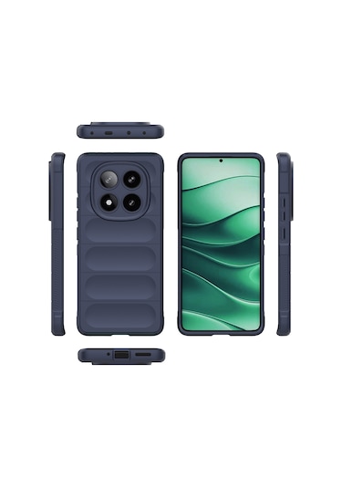 Mobilteam Redmi Note 14 Pro 5g Kılıf Esnek Tpu Oyuklu Arka Yüzey Tasarımlı Etnik Silik Siyah