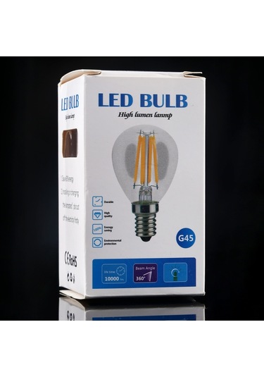 G45 E27 4w Retro Karartma Led Filament Ampul Beyaz