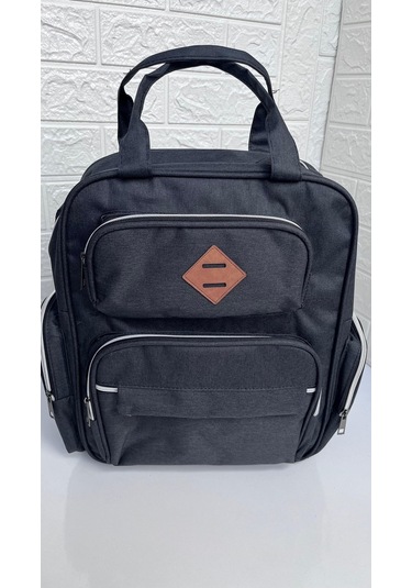 Hafif Kullanışlı Termal Biberon Bölmeli Bebek Arabasına Asma Aparatlı Anne Bebek Bebek Bakım Çantası Antrasit