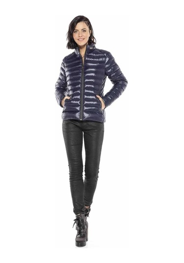 Cipo & Baxx Wm113 Kadın Şişme Mont Darkblue Koyu Mavi