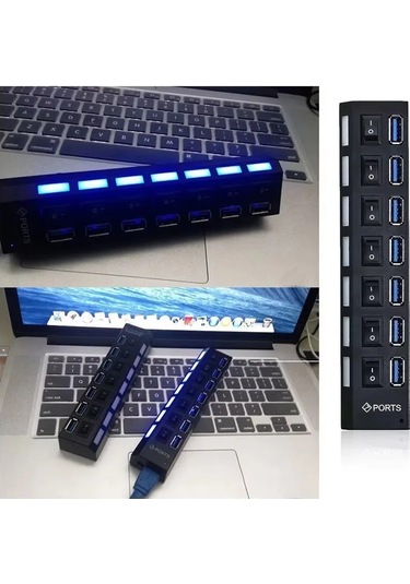 Conventions1 Anahtarı Uzatma Hub 7-port Usb2.0 Hub Bilgisayar