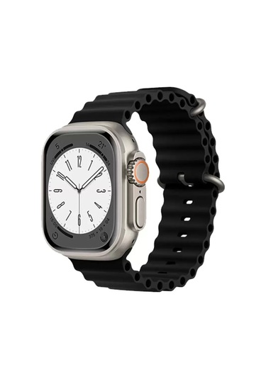 Newface Apple Watch Uyumlu 38mm Ocean Kordon - Siyah